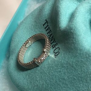 Tiffany ring with diamonds sz7.5